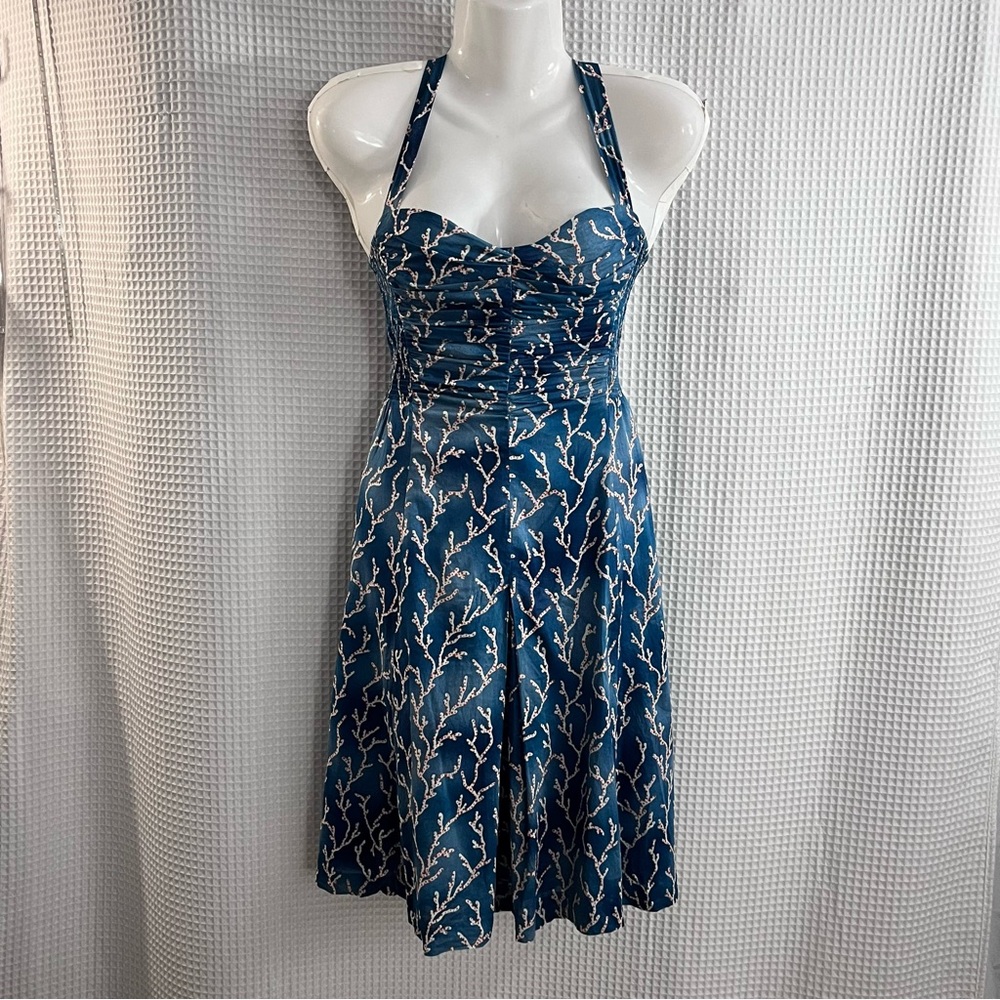 Anthropologie HD in Paris Acropora halter Dress size 4